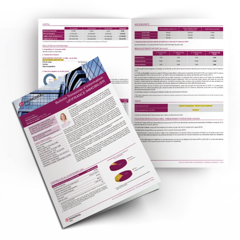 PRIMONIAL | Bulletins trimestriels d&rsquo;information